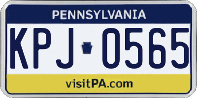 PA license plate KPJ0565