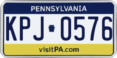 PA license plate KPJ0576