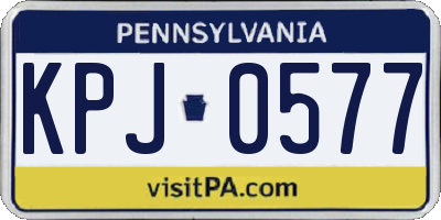 PA license plate KPJ0577