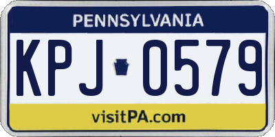 PA license plate KPJ0579