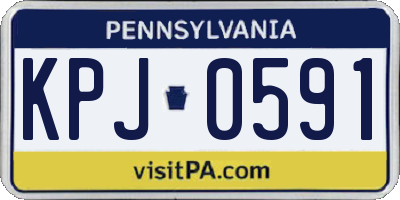 PA license plate KPJ0591