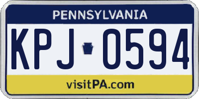 PA license plate KPJ0594