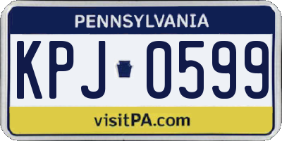 PA license plate KPJ0599