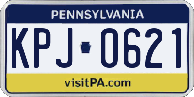 PA license plate KPJ0621