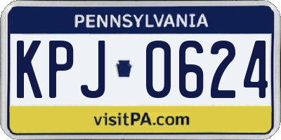 PA license plate KPJ0624
