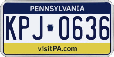 PA license plate KPJ0636