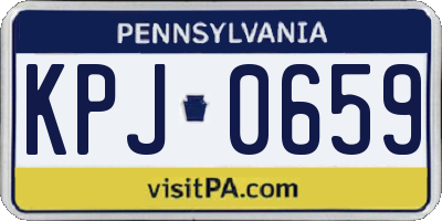 PA license plate KPJ0659