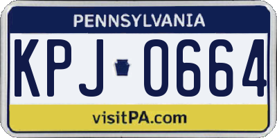 PA license plate KPJ0664