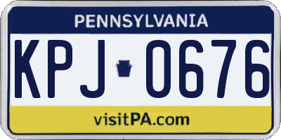 PA license plate KPJ0676