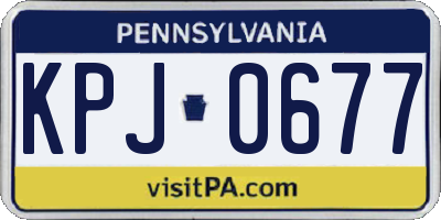 PA license plate KPJ0677