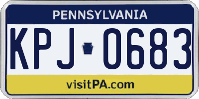 PA license plate KPJ0683
