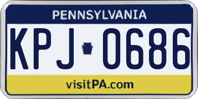 PA license plate KPJ0686