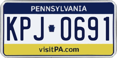 PA license plate KPJ0691