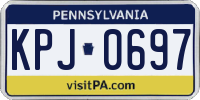 PA license plate KPJ0697