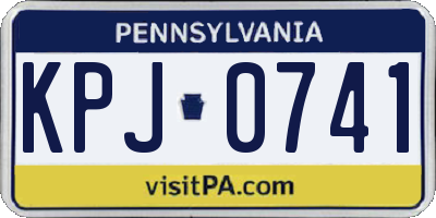 PA license plate KPJ0741