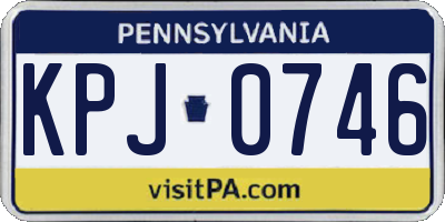 PA license plate KPJ0746