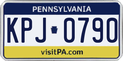 PA license plate KPJ0790