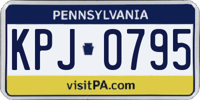 PA license plate KPJ0795