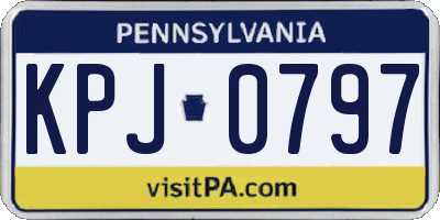 PA license plate KPJ0797