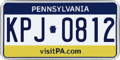 PA license plate KPJ0812