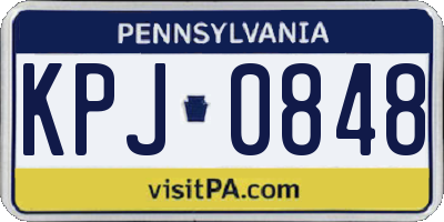 PA license plate KPJ0848
