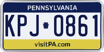 PA license plate KPJ0861