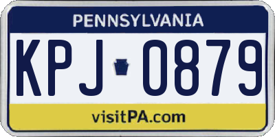 PA license plate KPJ0879