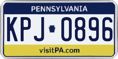 PA license plate KPJ0896