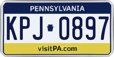 PA license plate KPJ0897