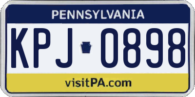 PA license plate KPJ0898