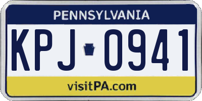 PA license plate KPJ0941