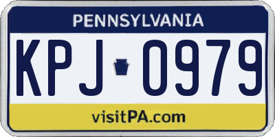 PA license plate KPJ0979