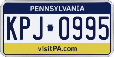 PA license plate KPJ0995