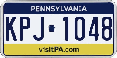 PA license plate KPJ1048