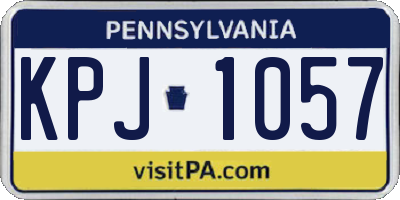 PA license plate KPJ1057