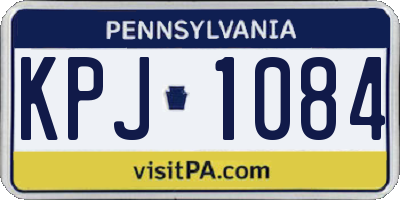 PA license plate KPJ1084