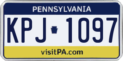 PA license plate KPJ1097