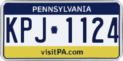 PA license plate KPJ1124