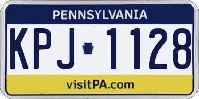 PA license plate KPJ1128