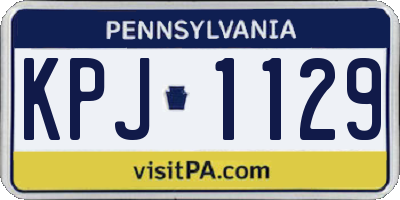 PA license plate KPJ1129