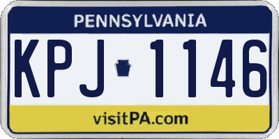 PA license plate KPJ1146