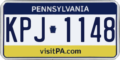 PA license plate KPJ1148