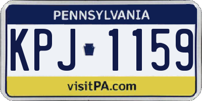 PA license plate KPJ1159