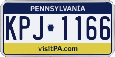 PA license plate KPJ1166