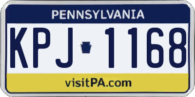 PA license plate KPJ1168