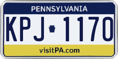 PA license plate KPJ1170