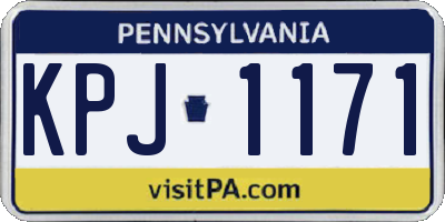 PA license plate KPJ1171