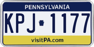 PA license plate KPJ1177