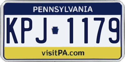 PA license plate KPJ1179