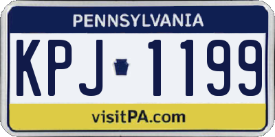 PA license plate KPJ1199